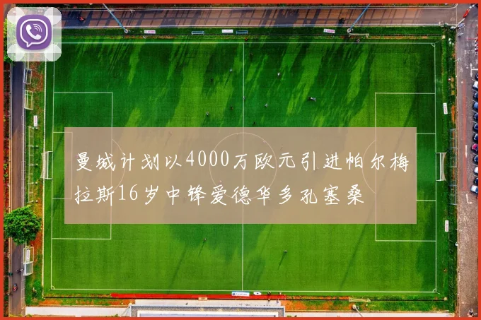 曼城计划以4000万欧元引进帕尔梅拉斯16岁中锋爱德华多孔塞桑